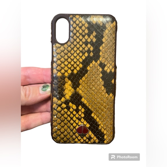 Kate Spade New York IPhone XS/X Orange and Black Animal Scale Pattern - Picture 4 of 9
